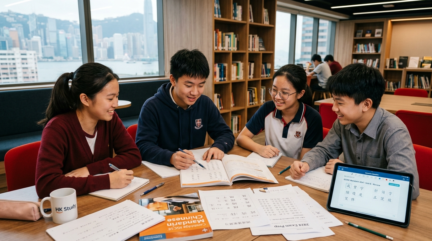Group of teenagers learning Mandarin in Hong Kong
