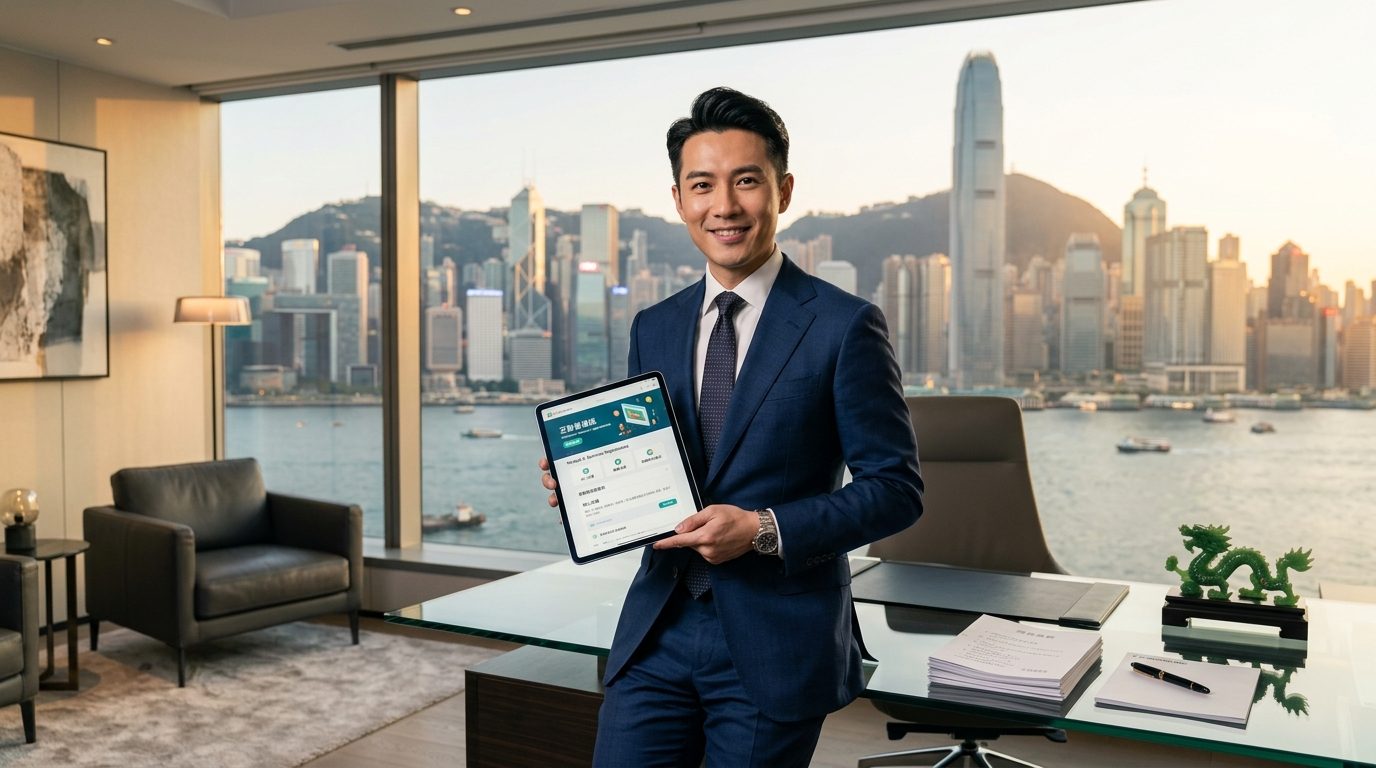 Confident professional completing Business Mandarin training