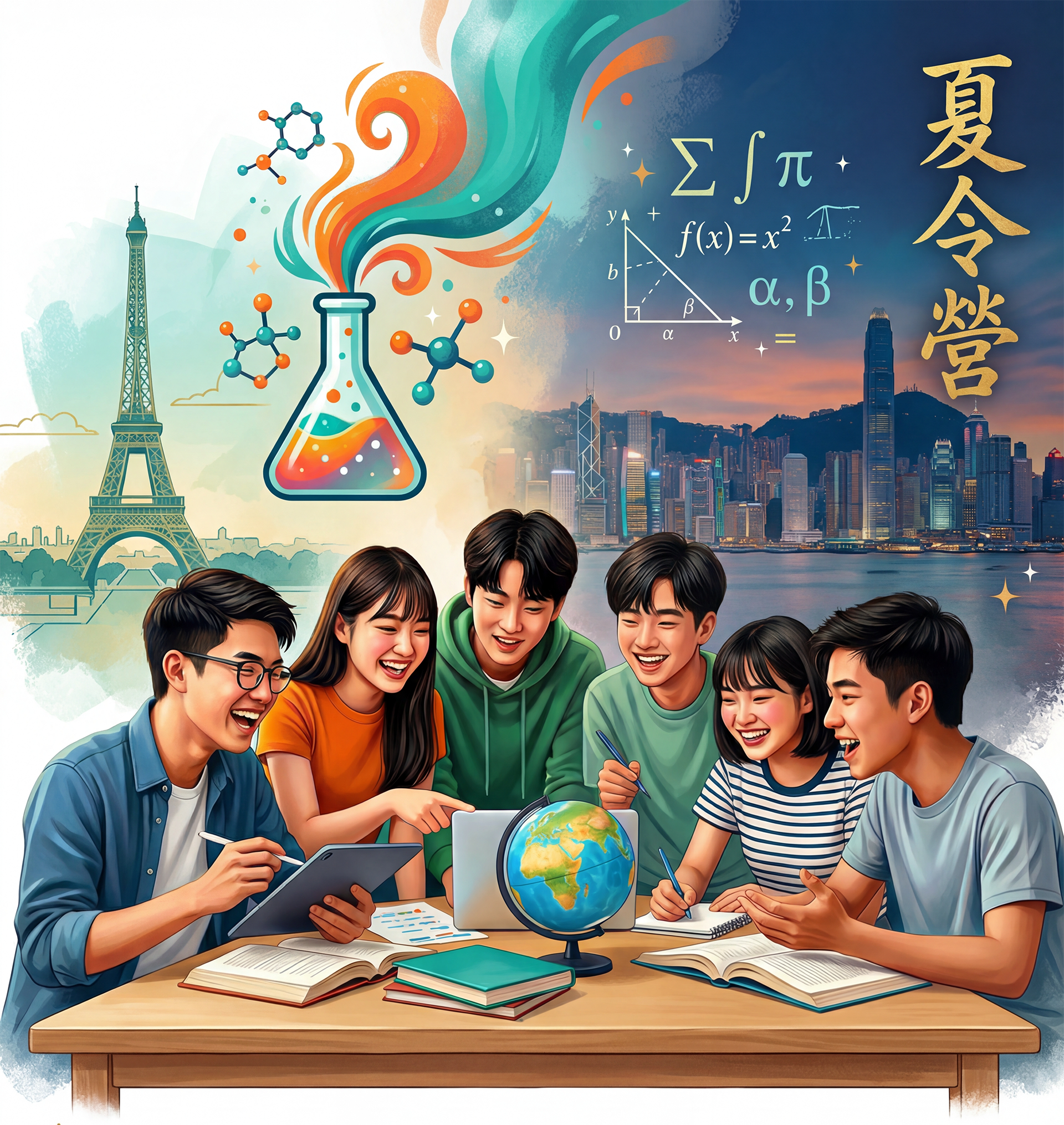 IGCSE students studying together in Hong Kong